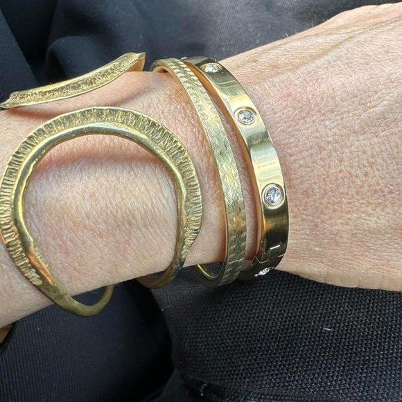 Neiman Marcus RIMRIVA 14K Gold Plated Friendship Bracelet - Picture 3 of 4